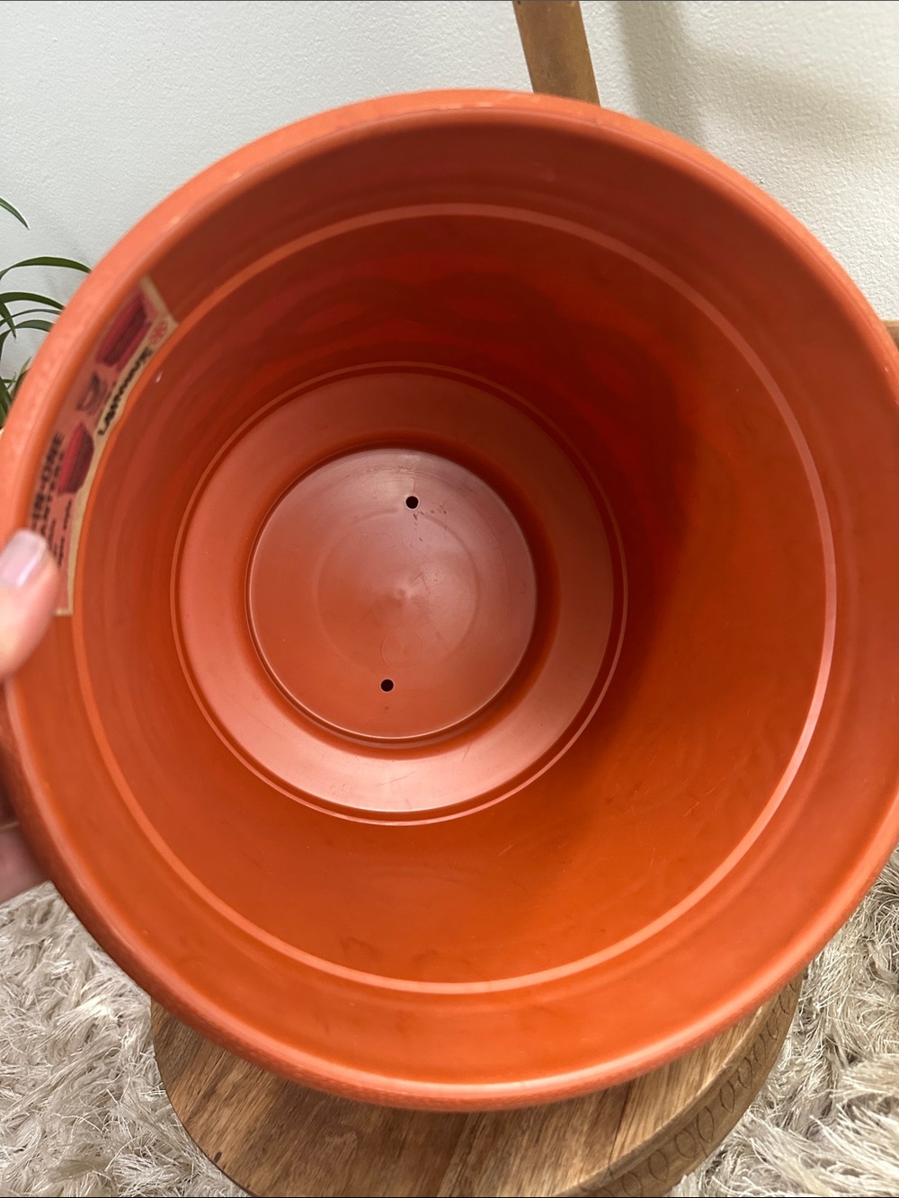 Vintage LAWNWARE TWO•IN•ONE Plastic Planter Reversible Saucer Terracotta Tone - Picture 14 of 17